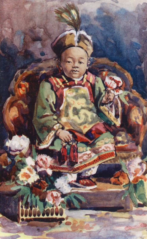Dzieci Chin: Cesarz Chin (kolorowa litografia) autorstwa English School