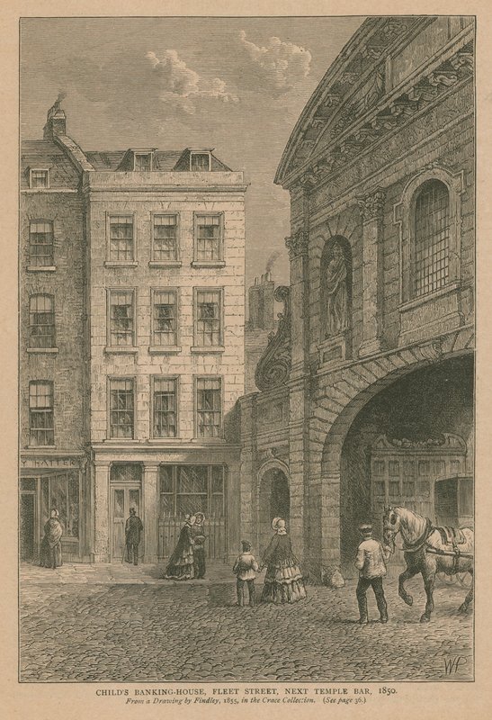 Childs Bank House na Fleet Street autorstwa English School
