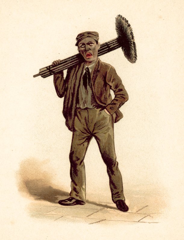 Kominiarz (chromolitho) autorstwa English School