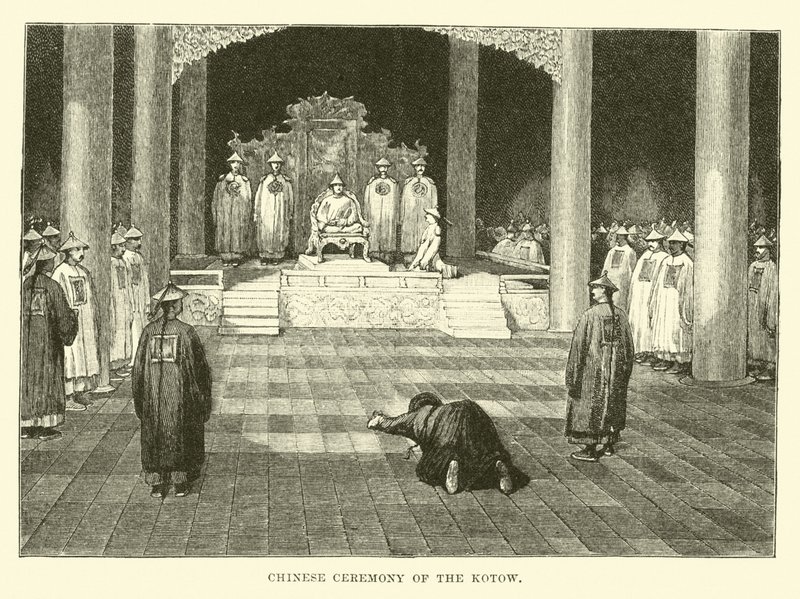 Chińska Ceremonia Kotowa autorstwa English School