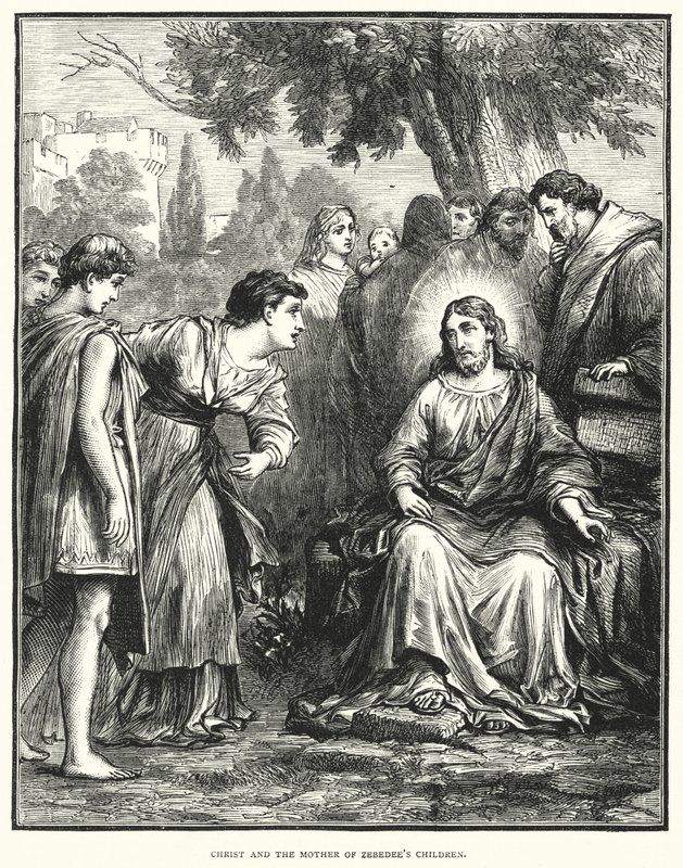 Chrystus i Matka Dzieci Zebedeusza (rycina) autorstwa English School