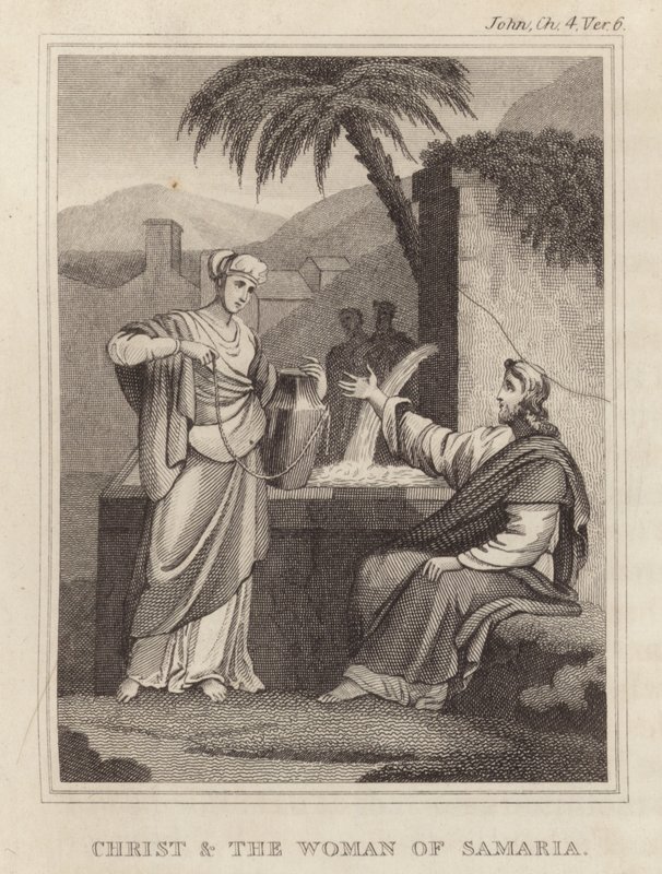 Chrystus i Niewiasta Samarii autorstwa English School