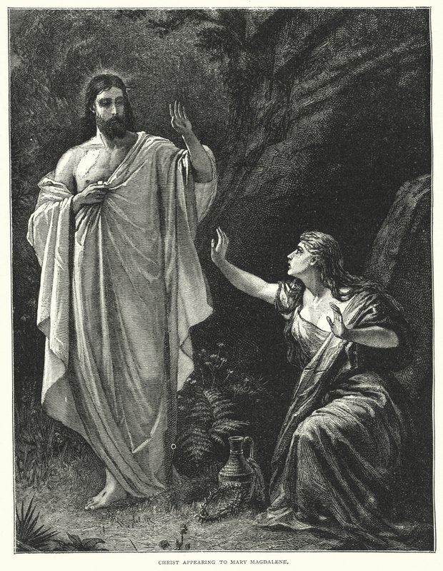 Chrystus ukazujący się Marii Magdalenie (rycina) autorstwa English School