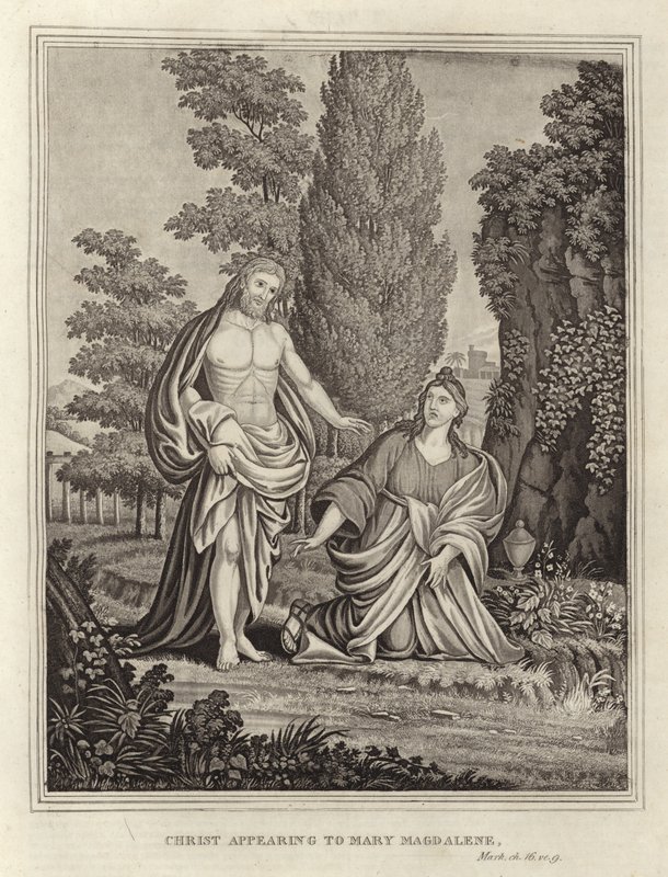 Chrystus ukazujący się Marii Magdalenie autorstwa English School