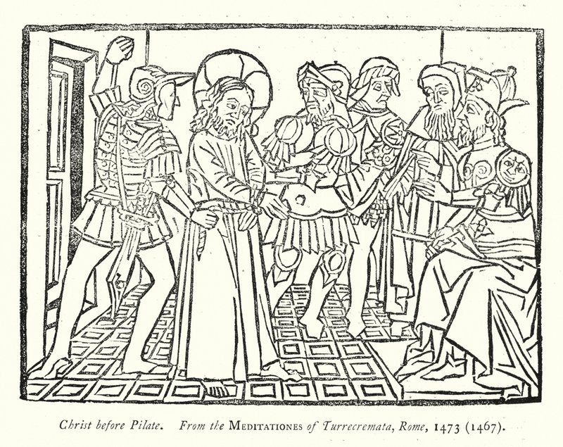 Chrystus przed Piłatem, Z rozważań w Turrecremata, Rzym autorstwa English School
