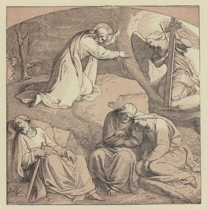 Chrystus w ogrodzie (rycina) autorstwa English School