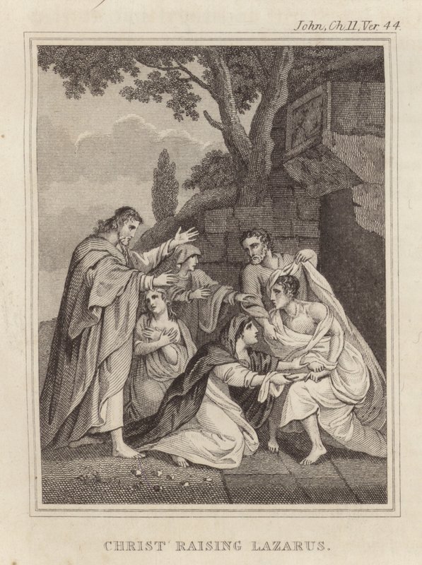 Chrystus wskrzeszający Łazarza autorstwa English School