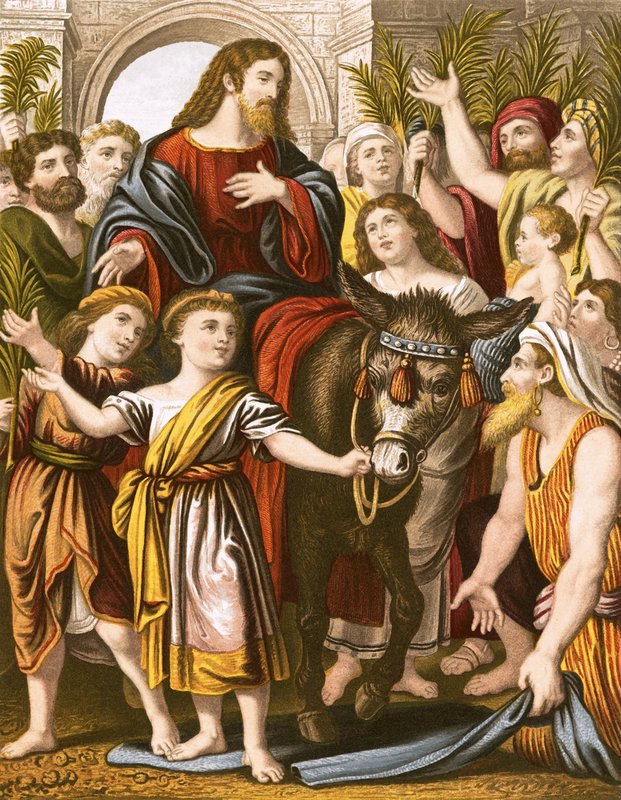 Chrystus wjeżdżający do Jerozolimy autorstwa English School