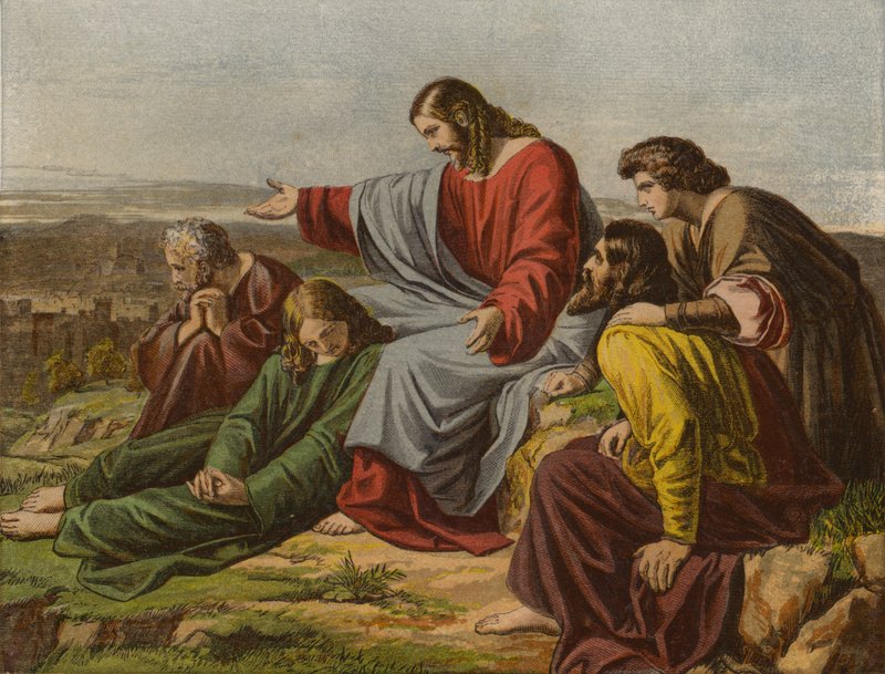 Chrystus opłakujący Jerozolimę (chromolitho) autorstwa English School