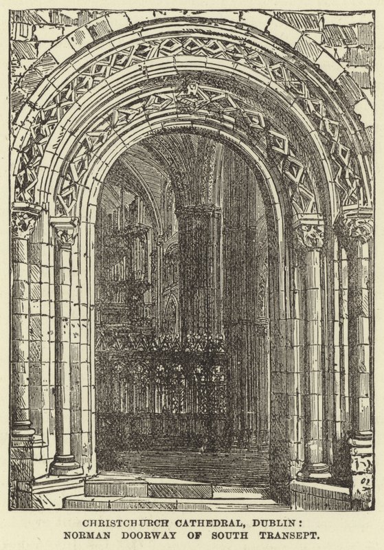Katedra Christchurch, Dublin, Norman Doorway South Transept autorstwa English School