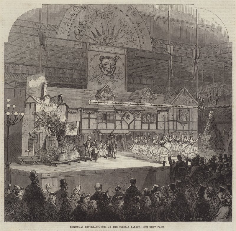 Świąteczne rozrywki w Crystal Palace (grawerowanie) autorstwa English School