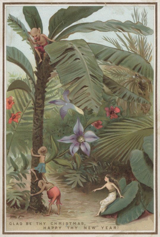 Kartka świąteczna (chromolitho) autorstwa English School