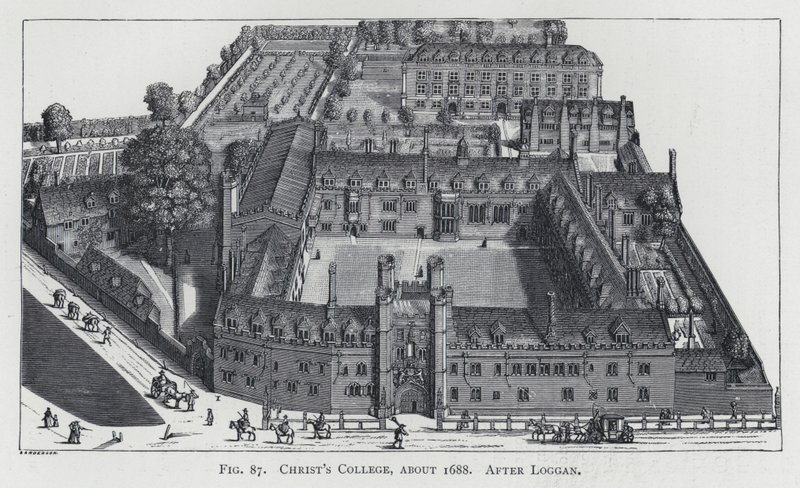 Kolegium Chrystusa, około 1688, według Loggan autorstwa English School