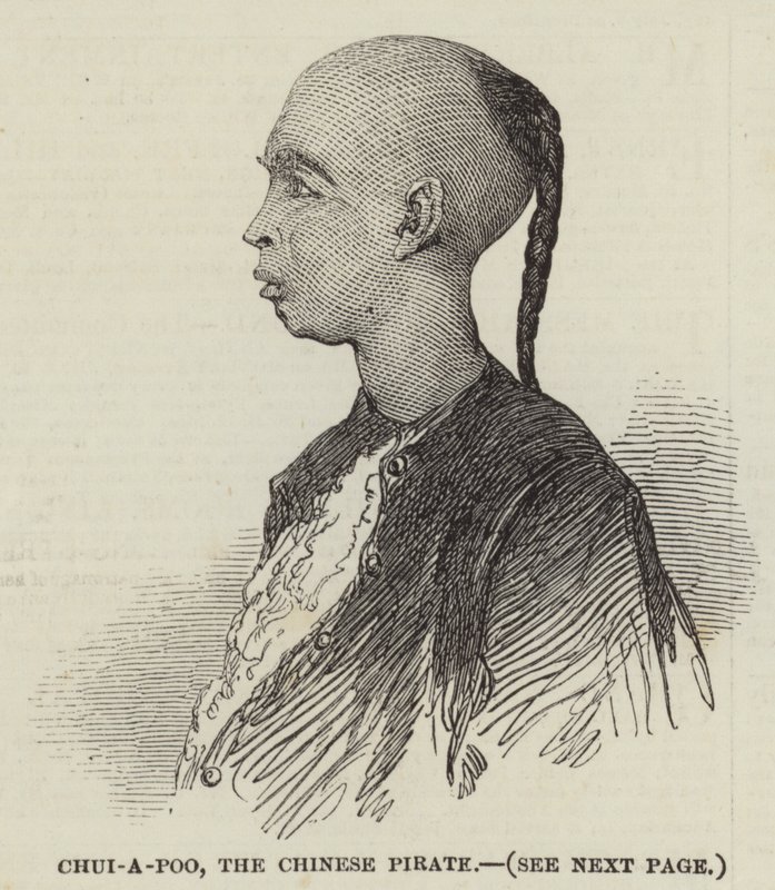 Chui-A-poo, chiński pirat (grawerunek) autorstwa English School