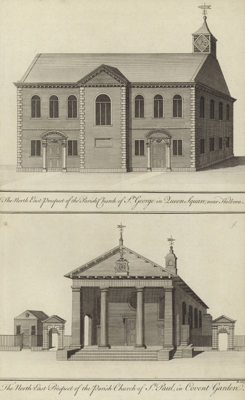 Kościół św. Jerzego, Queen Square, w pobliżu Holborn i kościół św. Pawła, Covent Garden autorstwa English School