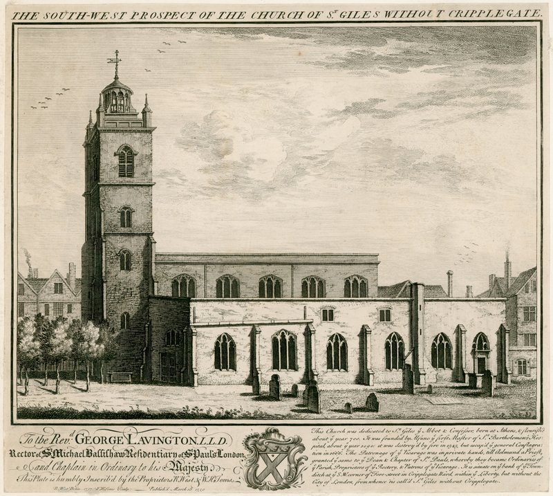 Kościół św Idziego bez Cripplegate, Londyn autorstwa English School