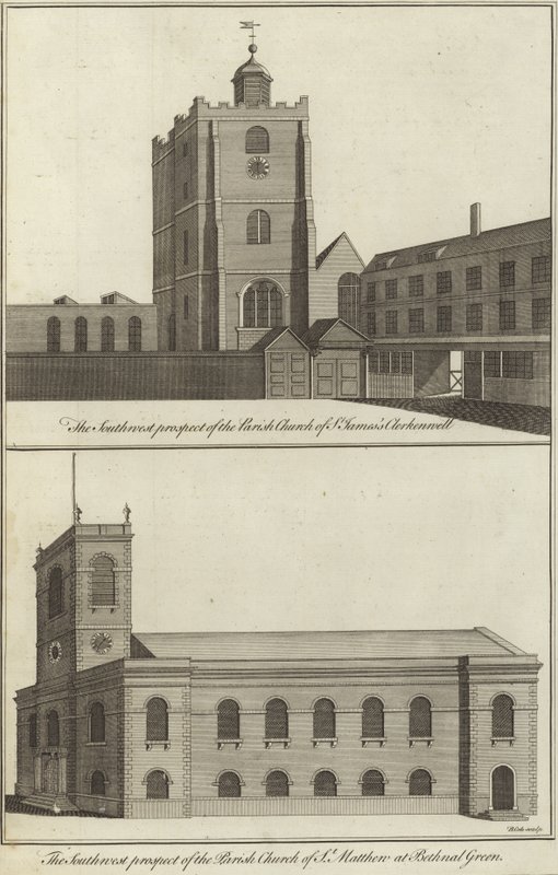 Kościół św. Jakuba, Clerkenwell i kościół św. Mateusza, Bethnal Green autorstwa English School