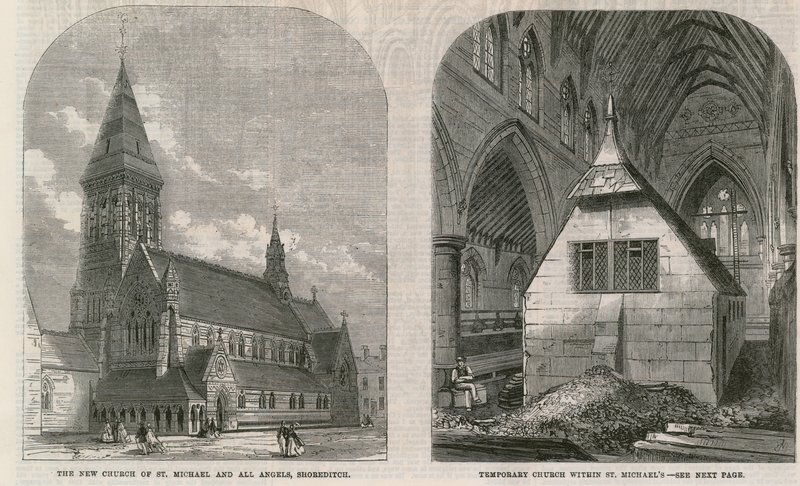 Kościół św. Michała i Wszystkich Aniołów, Shoreditch autorstwa English School