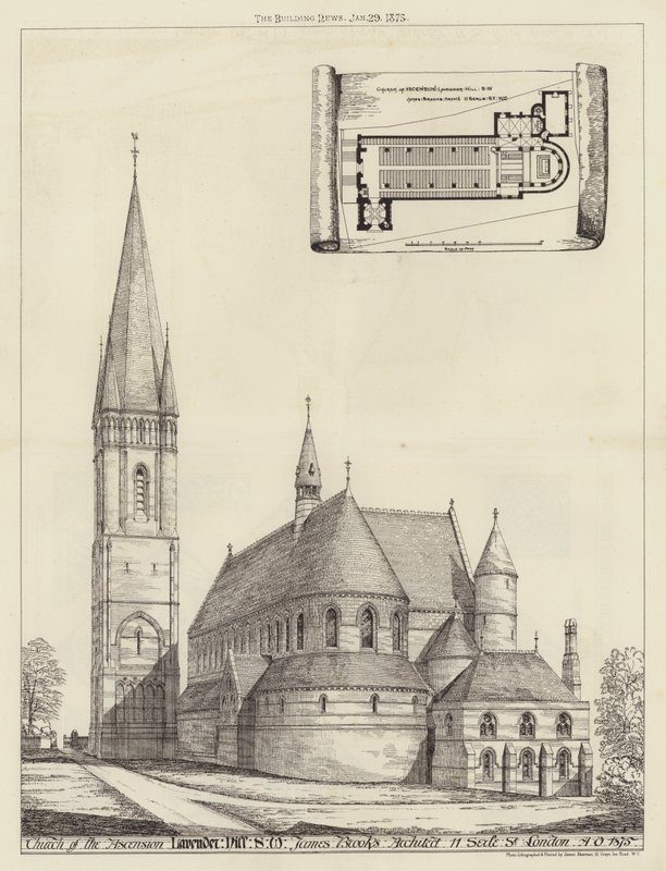Kościół Wniebowstąpienia, Lawendowe Wzgórze, SW (rycina) autorstwa English School