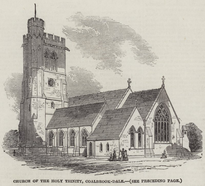 Kościół Świętej Trójcy, Coalbrook-Dale (rycina) autorstwa English School