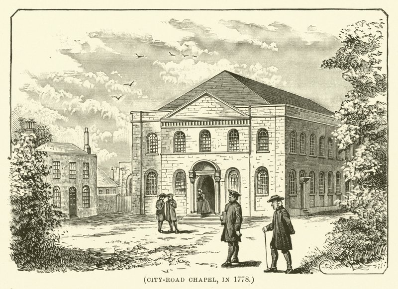 Kaplica przy City-Road, w 1778 r. (rycina) autorstwa English School