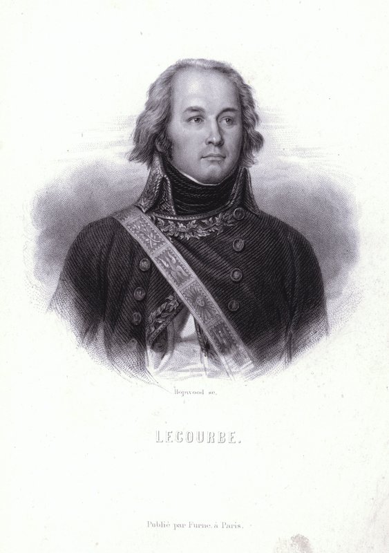Claude Lecourbe , francuski generał podczas francuskich wojen rewolucyjnych i napoleońskich (grafika) autorstwa English School