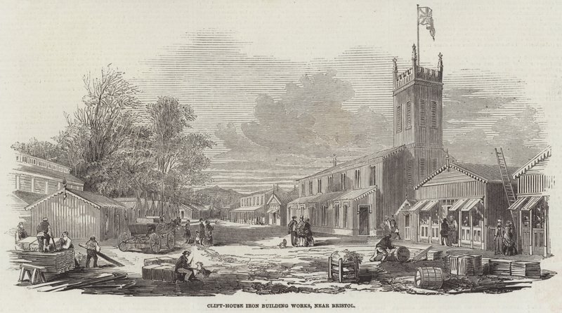 Clift-House Iron Building Works, niedaleko Bristolu (grawerowanie) autorstwa English School