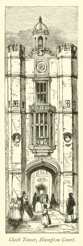 Wieża zegarowa, Hampton Court autorstwa English School