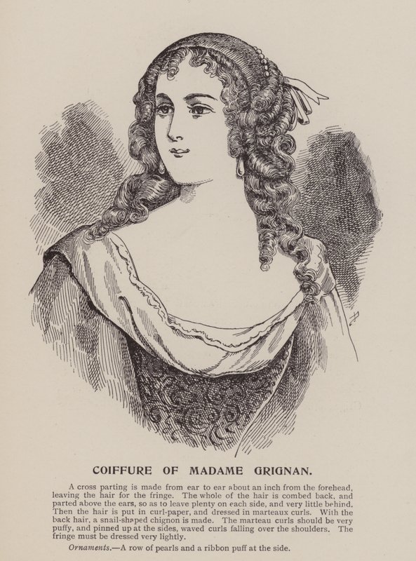 Fryzura Madame Grignan (rycina) autorstwa English School