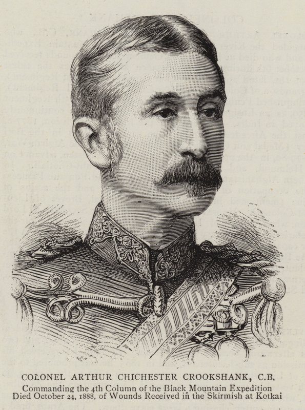 Pułkownik Arthur Chichester Krzywołap (grawerowanie) autorstwa English School