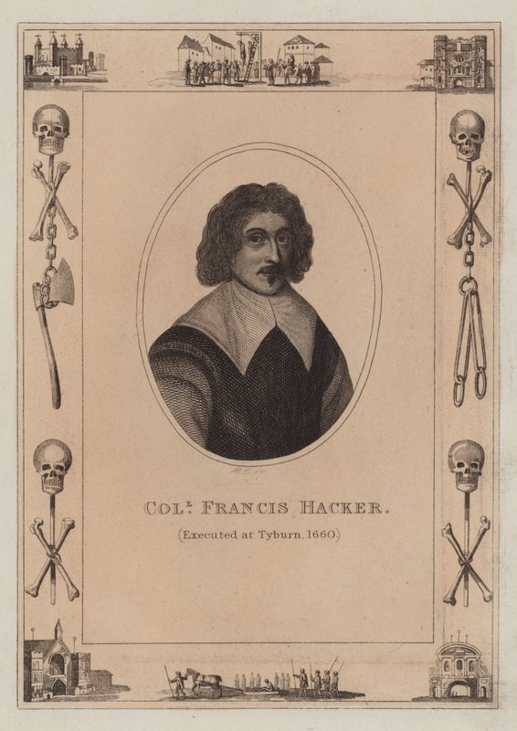 Pułkownik Francis Hacker, stracony w Tyburn, 1660 autorstwa English School