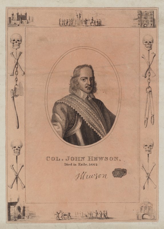 Pułkownik John Hewson, zmarł na wygnaniu, 1662 autorstwa English School