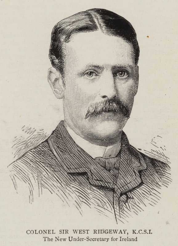 Pułkownik Sir West Ridgeway, KCSI (Grawerowanie) autorstwa English School