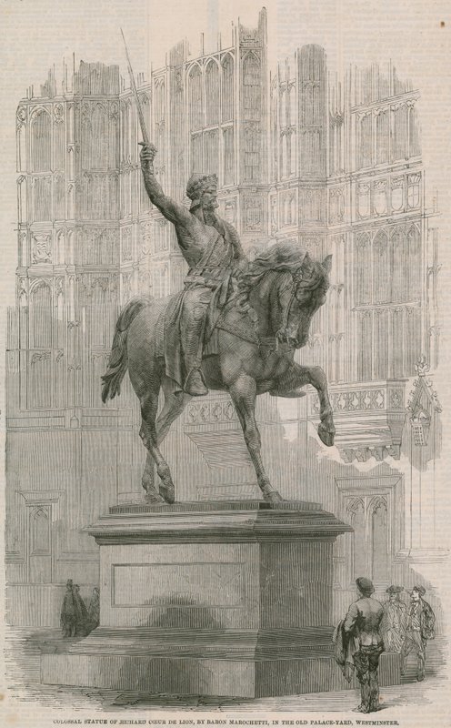 Kolosalna statua Richarda Coeur de Lion autorstwa English School