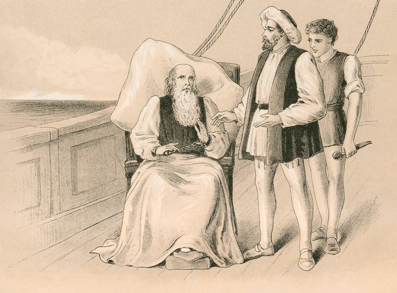 Columbus nie zgadza się na zdjęcie mu żelazek autorstwa English School