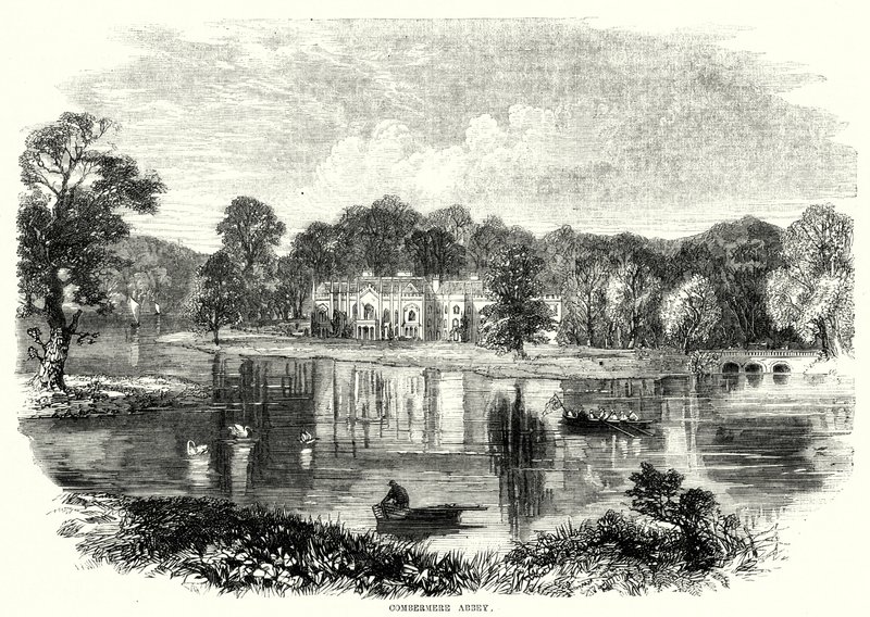 Opactwo Combermere (grawerowanie) autorstwa English School