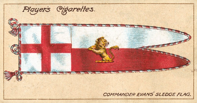 Flaga sań dowódcy Evansa (chromolitho) autorstwa English School