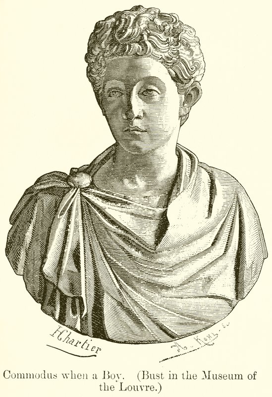 Commodus jako chłopiec. (Popiersie w Muzeum Luwru) autorstwa English School