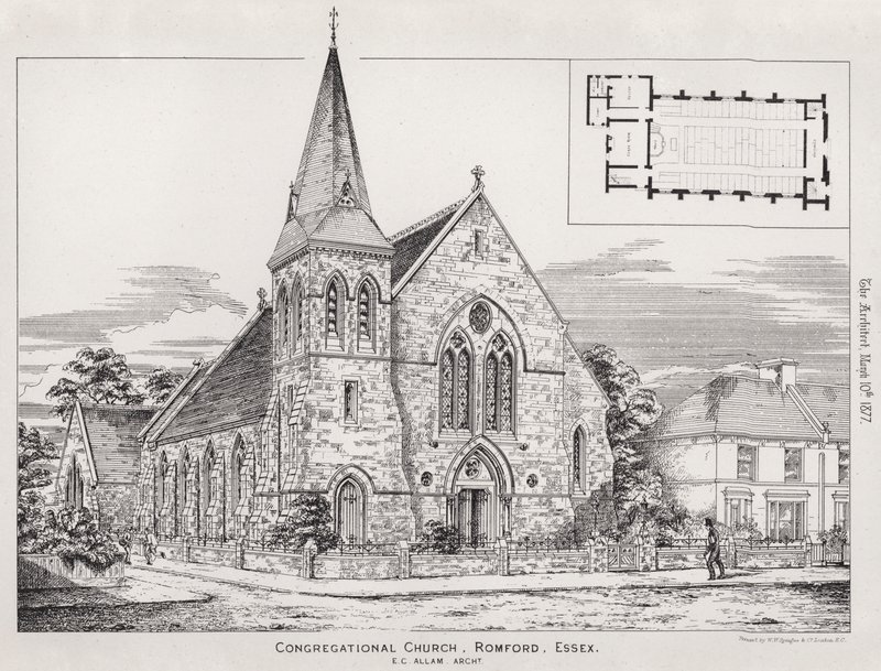 Kościół kongregacyjny, Romford, Essex autorstwa English School
