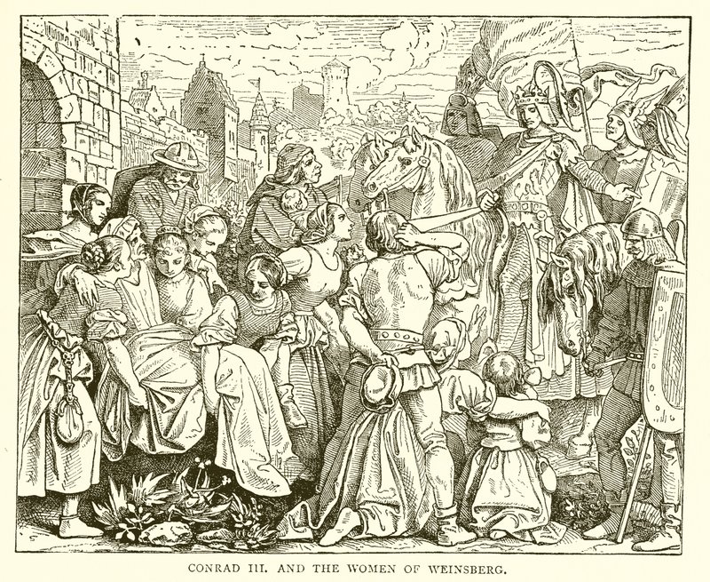 Konrad III i kobiety z Weinsbergu autorstwa English School
