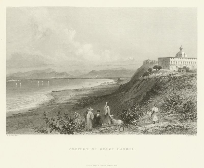 Klasztor na Górze Karmel, 1837 autorstwa English School