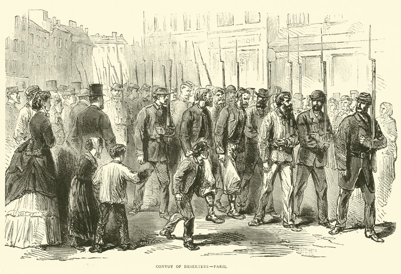 Konwój dezerterów, Paryż, październik 1870 autorstwa English School
