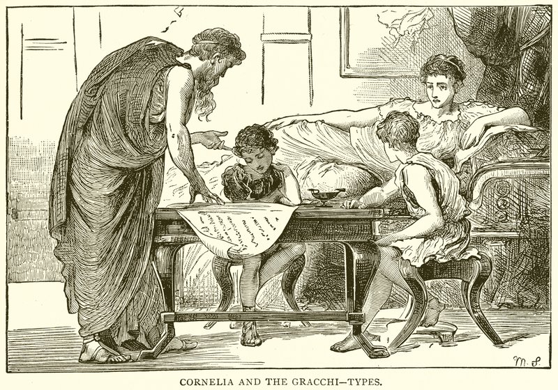 Kornelia i Gracchi — Typy autorstwa English School