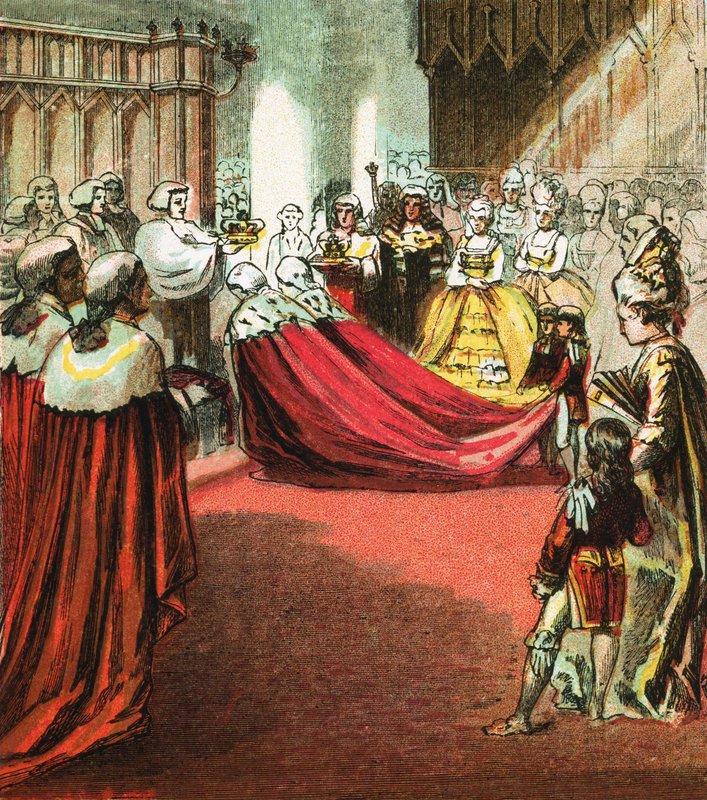 Koronacja Jerzego III autorstwa English School