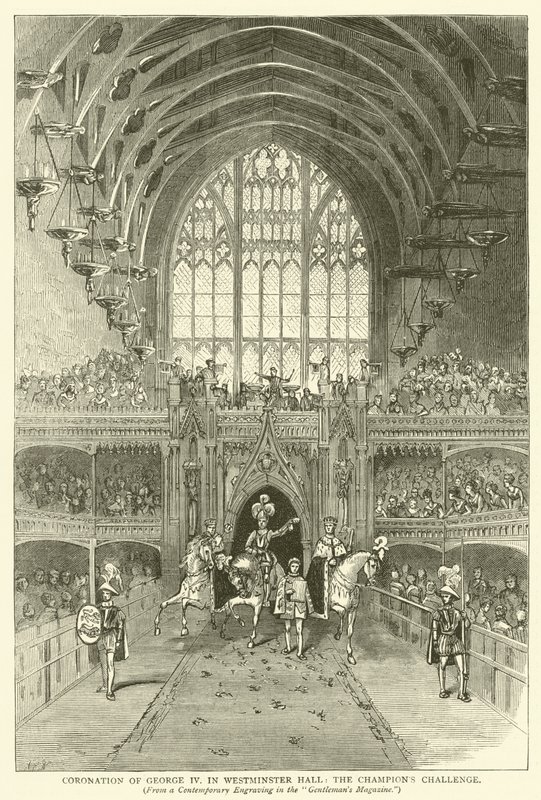 Koronacja Jerzego IV w Westminster Hall, Champion