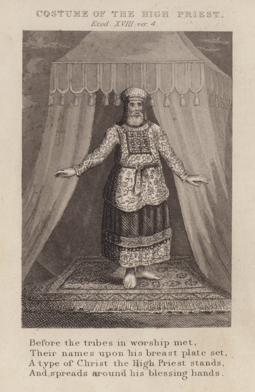 Strój Arcykapłana, Exodus XVIII, wer. 4 (rycina) autorstwa English School