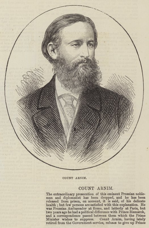 Hrabia Arnim (rycina) autorstwa English School