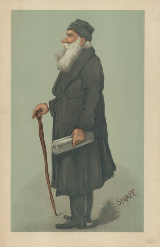 Hrabia Lyof Nikołajewicz Tołstoj, 24 października 1901, komiks Vanity Fair autorstwa English School