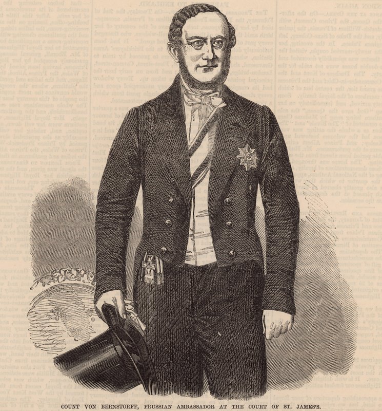 Hrabia Von Bernstorff, pruski ambasador na dworze św. Jakuba autorstwa English School
