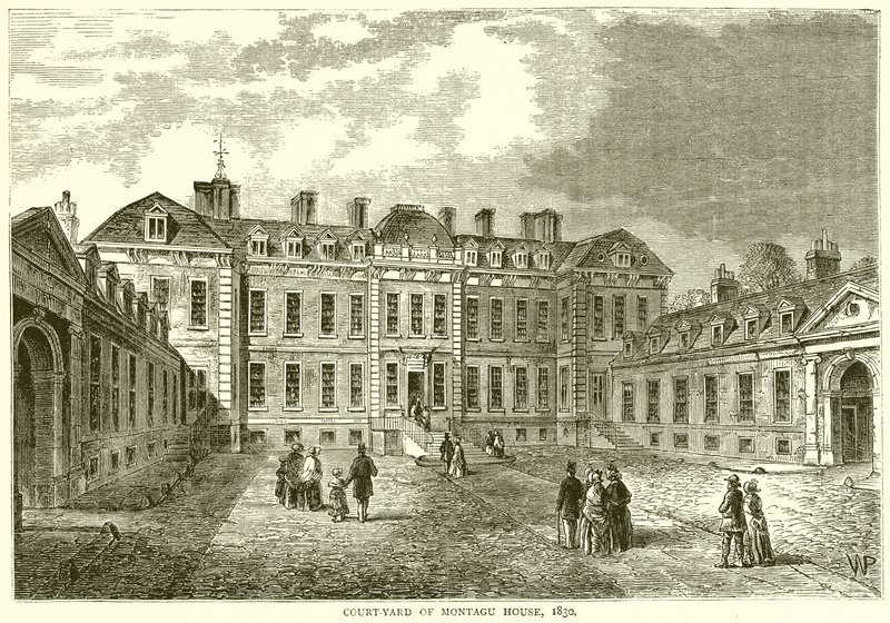 Dziedziniec Domu Montagu, 1830 autorstwa English School